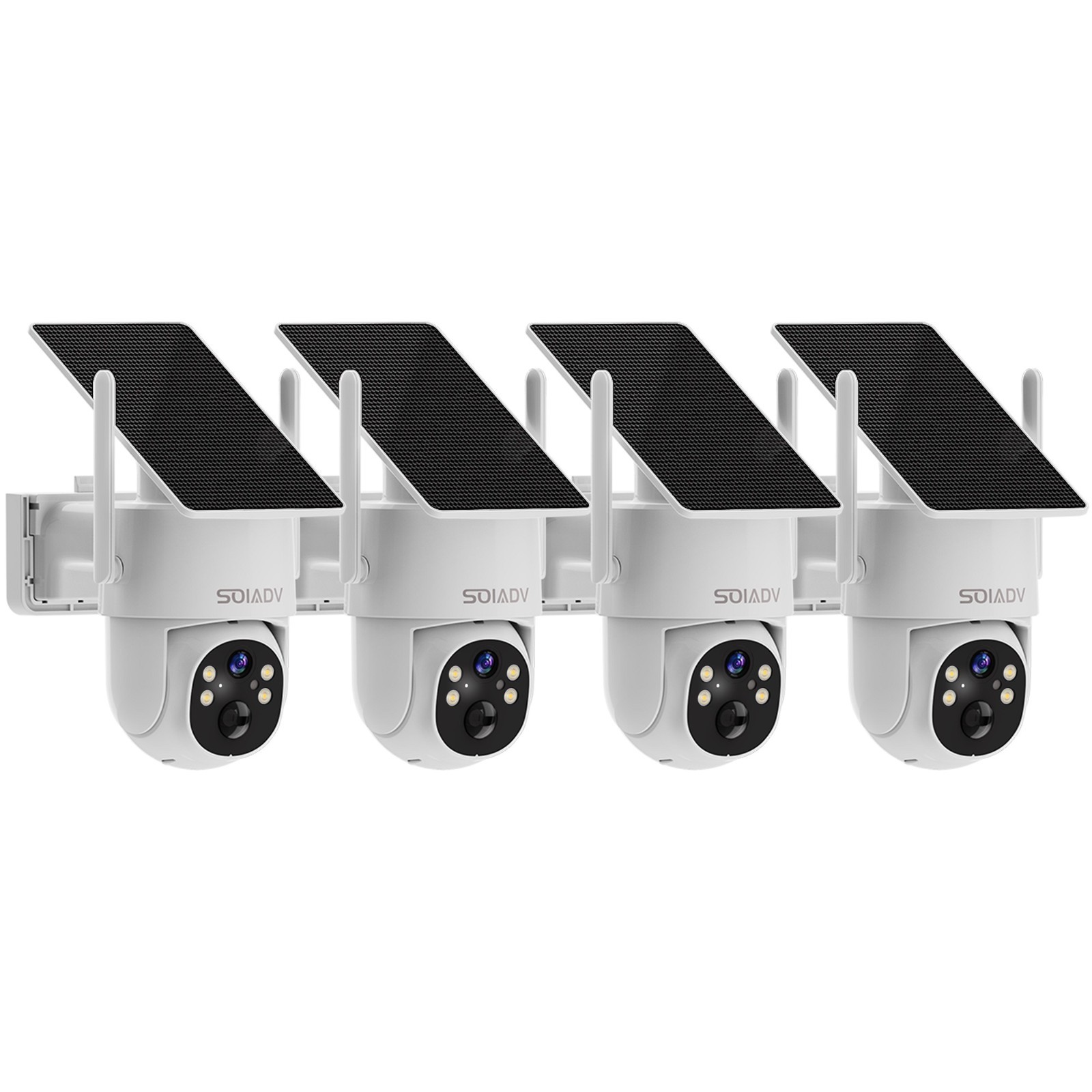 Solar Battery Powered Camera WiFi6 Wireless Security System PTZ Outdoor 4PACK