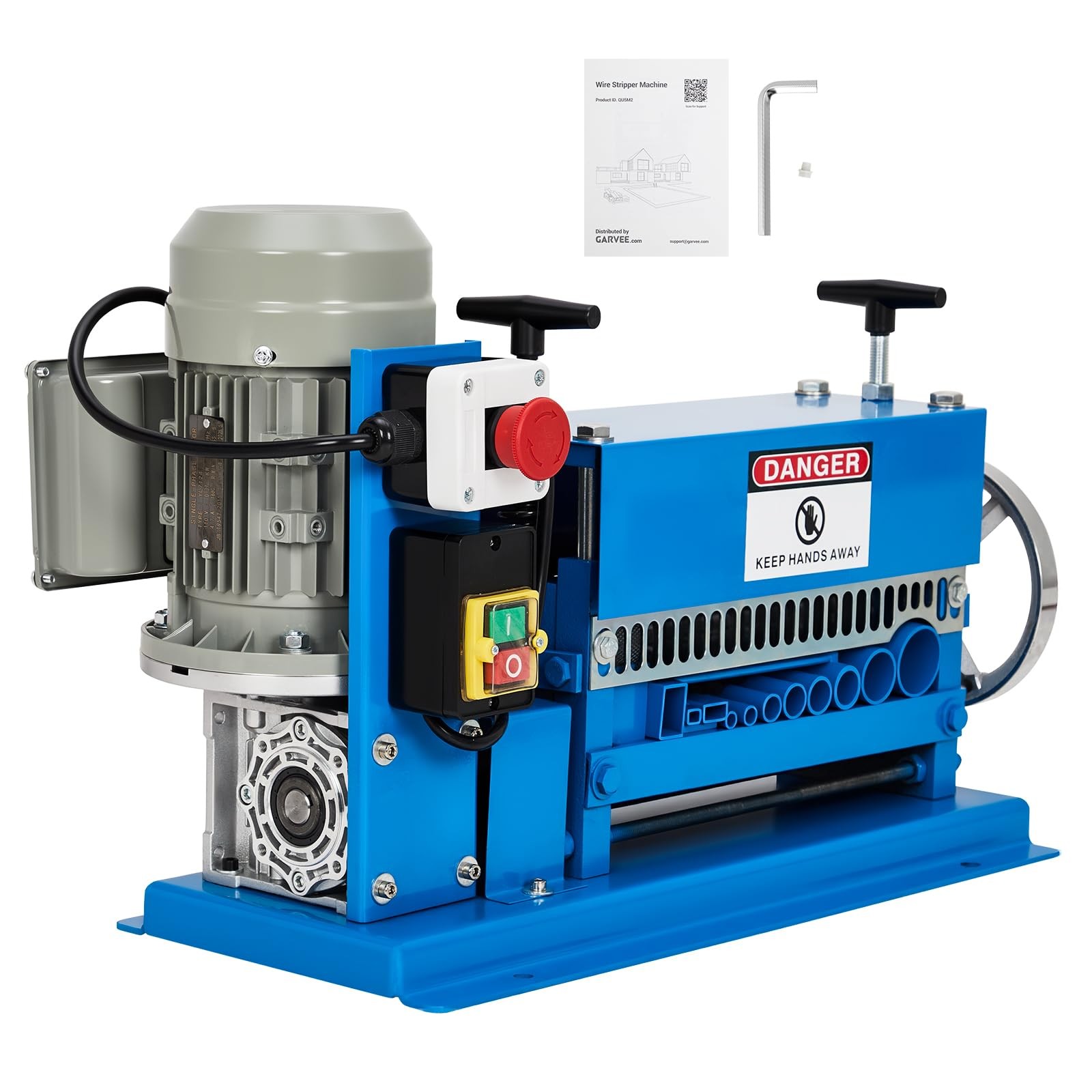 370W Electric Wire Stripper Machine 0.06''-1.5'' Copper Cable Stripper Portable