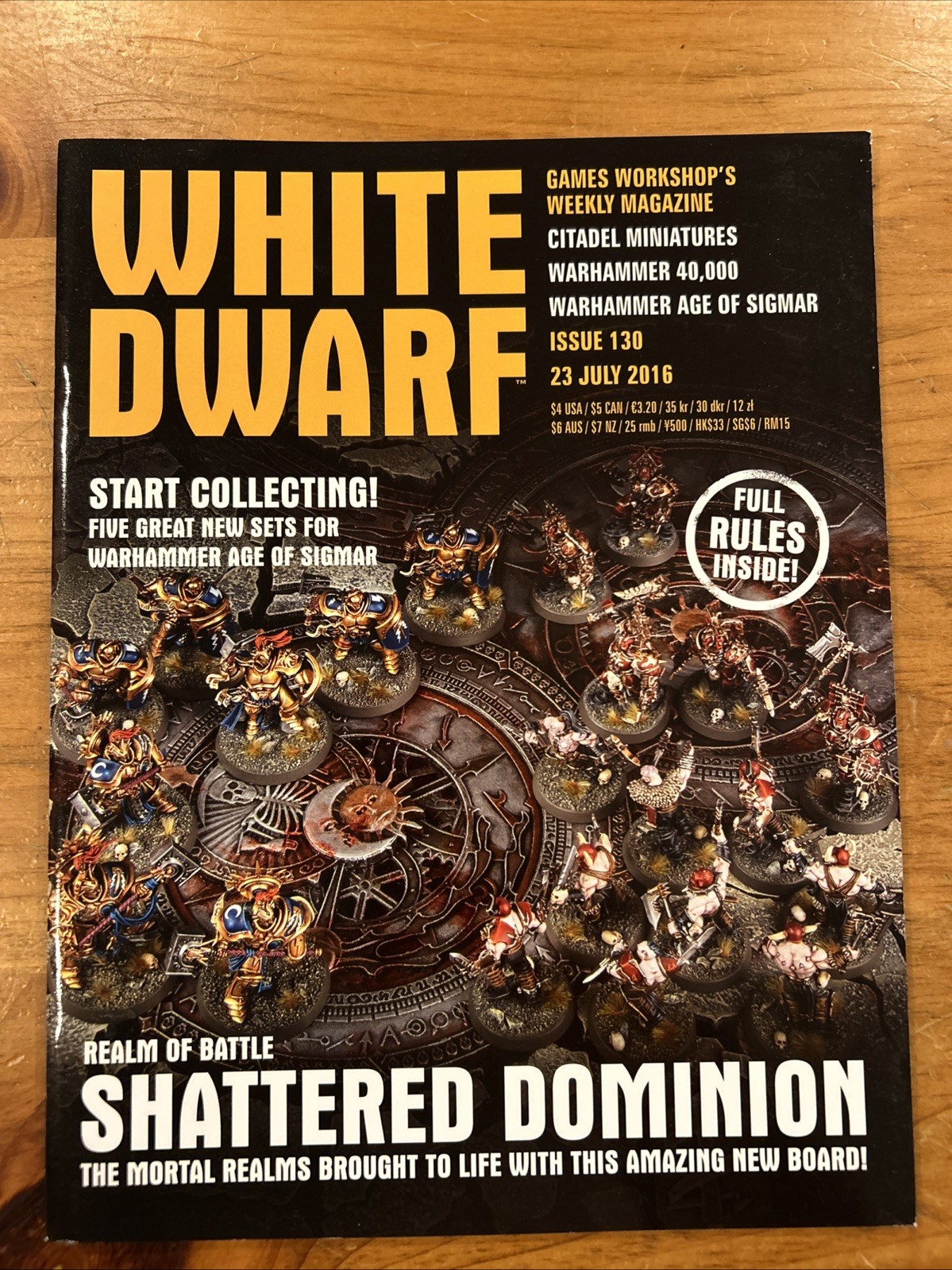 WARHAMMER MAGAZINE WHITE DWARF ISSUE #130 July 23 2016 Shattered Dominion