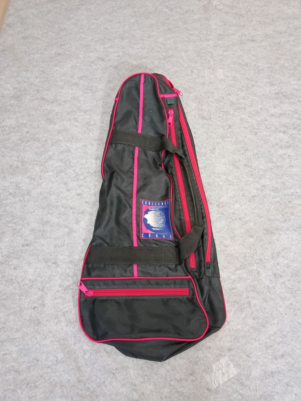 Vintage Nike Challenge Court Andre Agassi Black & Pink Big Tennis Duffle Bag