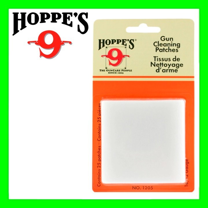 Hoppe's No. 9 Shotgun 12 & 16 Gauge Gun Cleaning Patches 1205