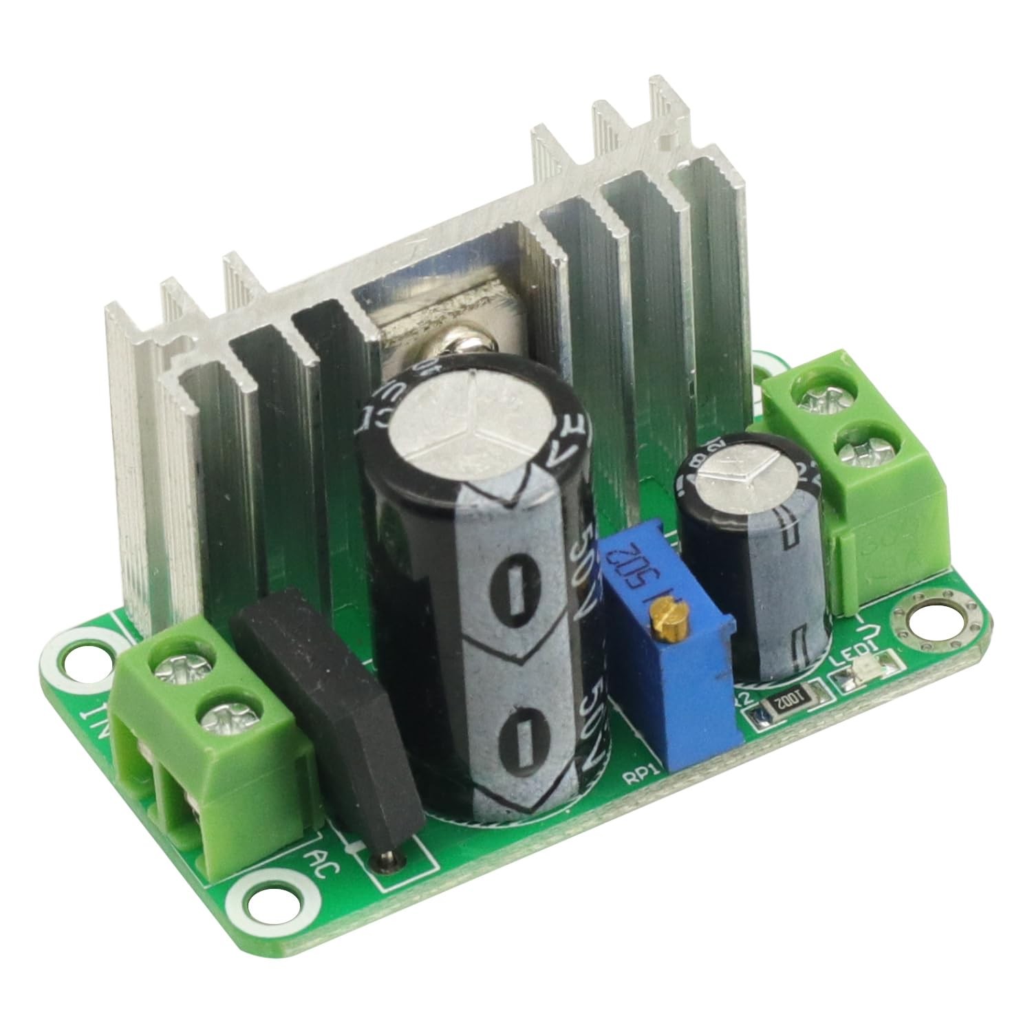 2 PCS LM317 AC/DC-DC Adjustable Buck Converter Step-Down Linear Regulator