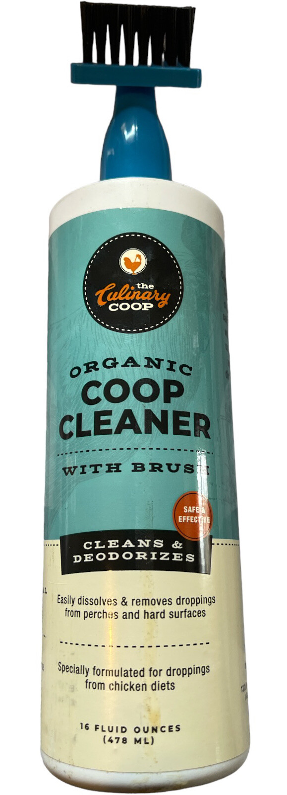 The Culinary Coop Organic Chicken Coop Cleaner Deodorizer w/Brush Natural 16oz