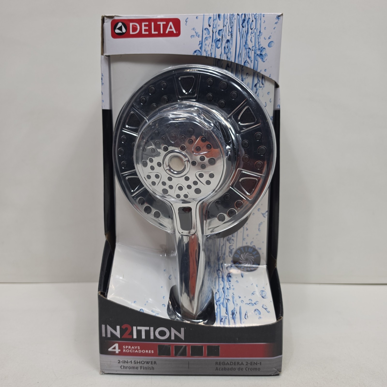 Delta In2ition Two-in-One 4-Spray 6 in. Fixed and Handheld Shower Head Chrome