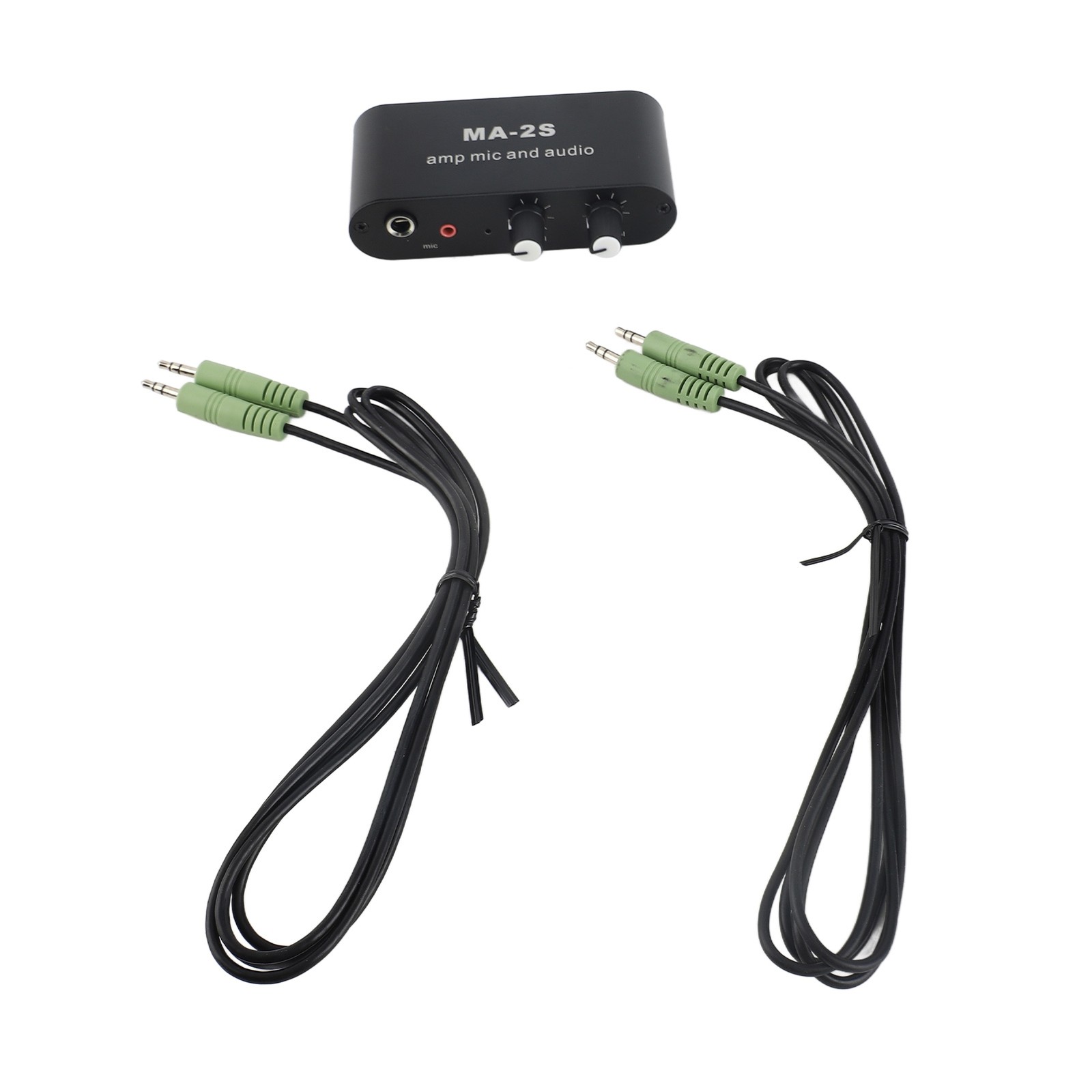 Small Stereo Audio Preamplifier 3 Output Ports Aluminum ABS Headphone Amplifier