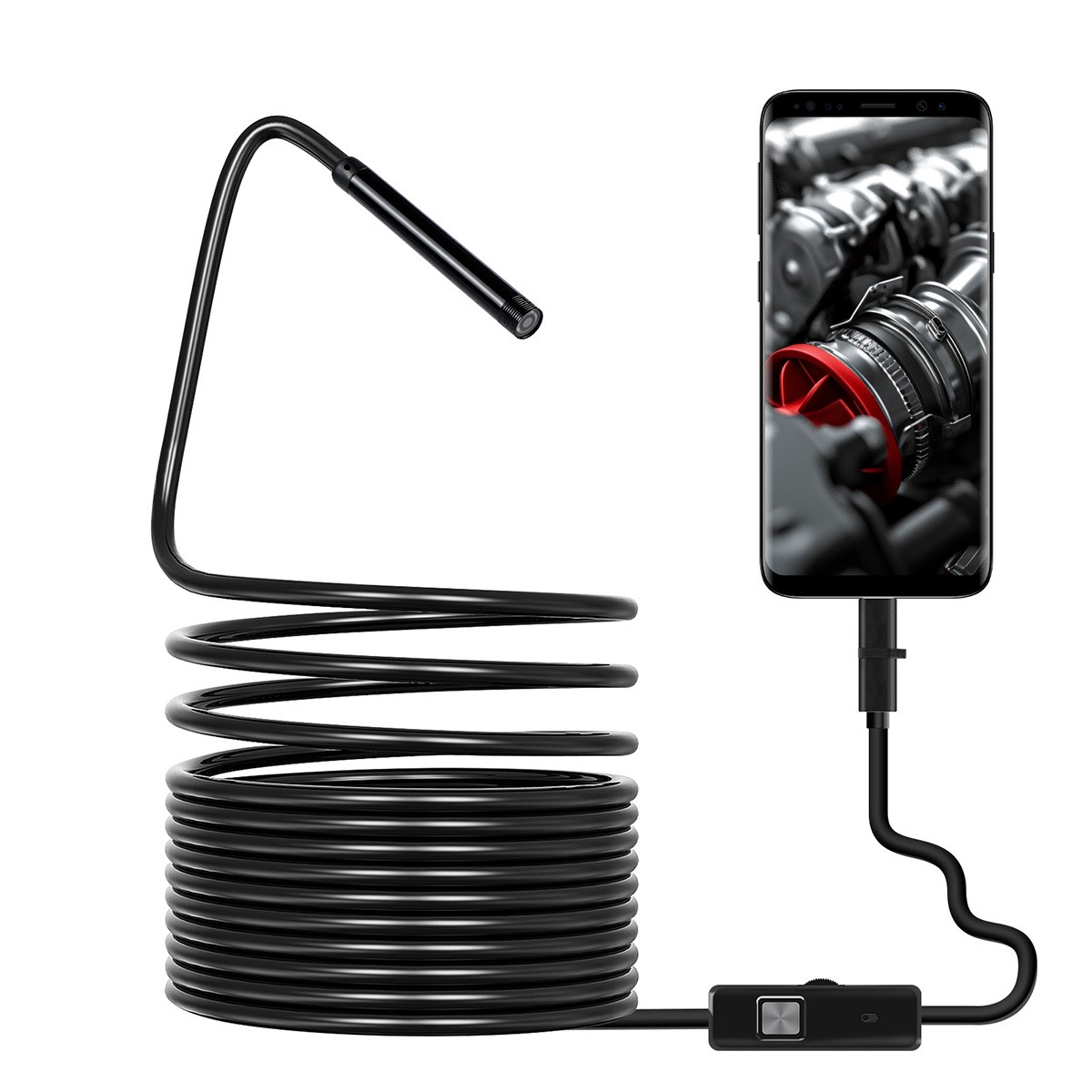 3in1 Borescope Endoscope 6 LED Inspection Scope Camera For Android Cell Phone HD