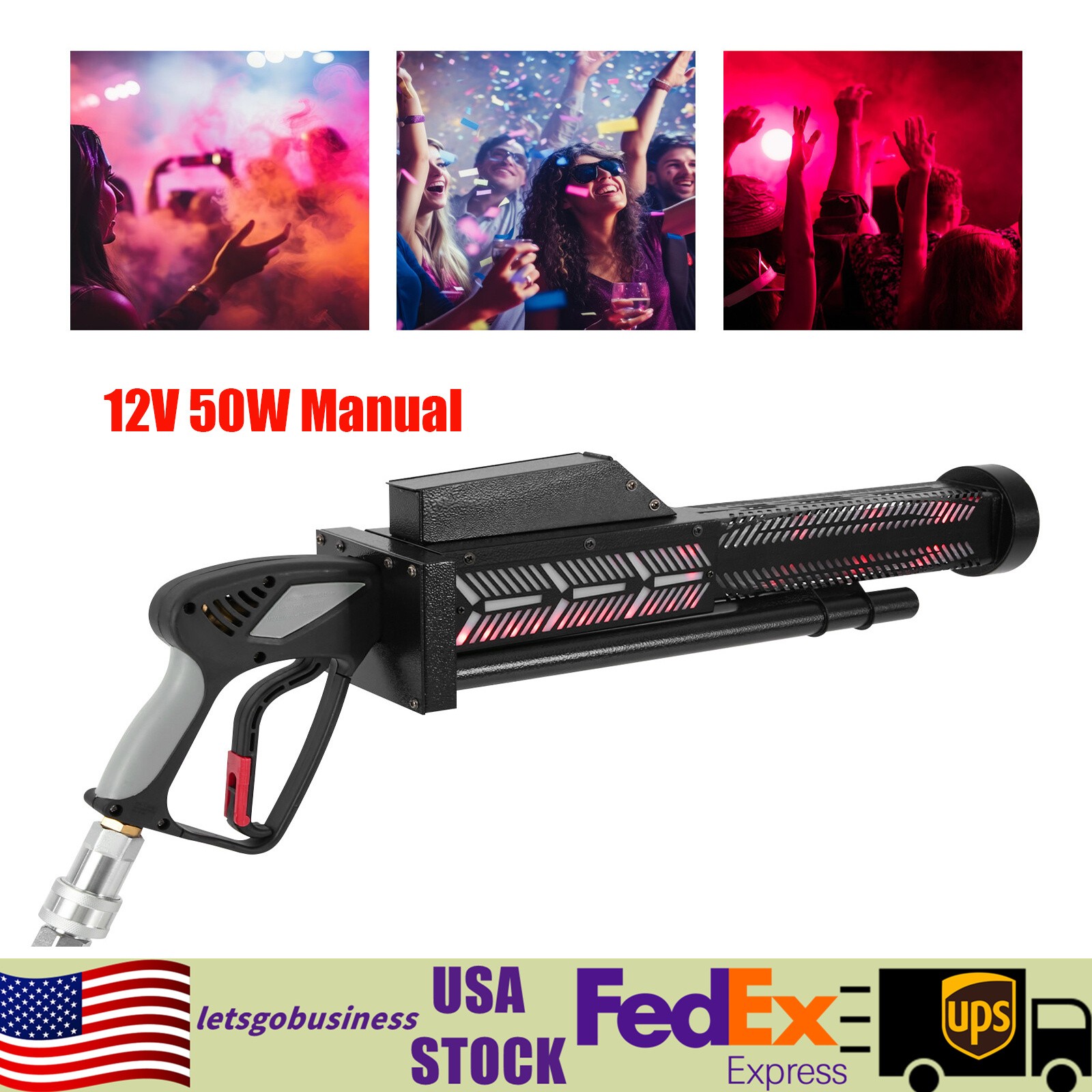 LED CO2 Handheld Cryo Gun LED CO2 Cryo Cannon Special Effects Fog Machine Gun