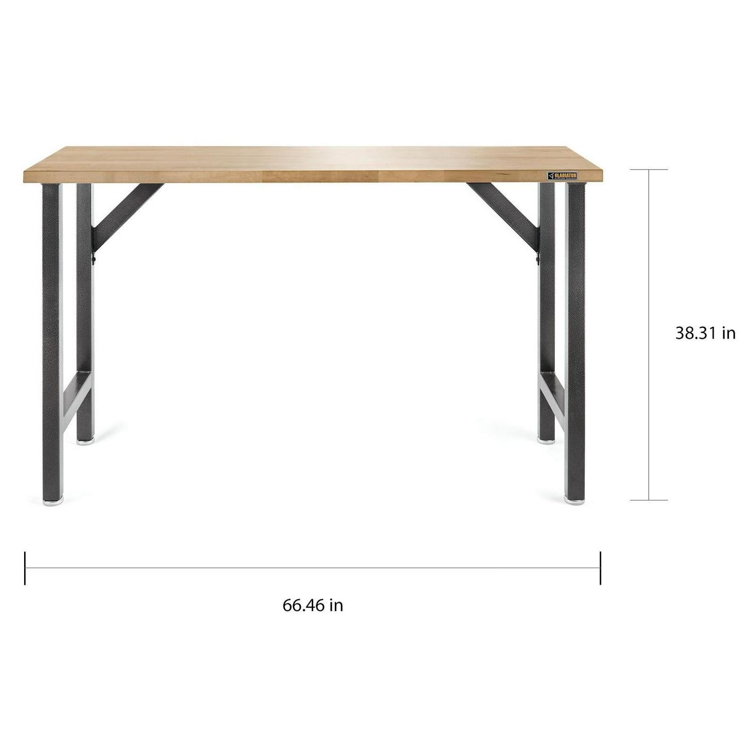 Gladiator GarageWorks 66-1/2 Wide Hardwood Workbench