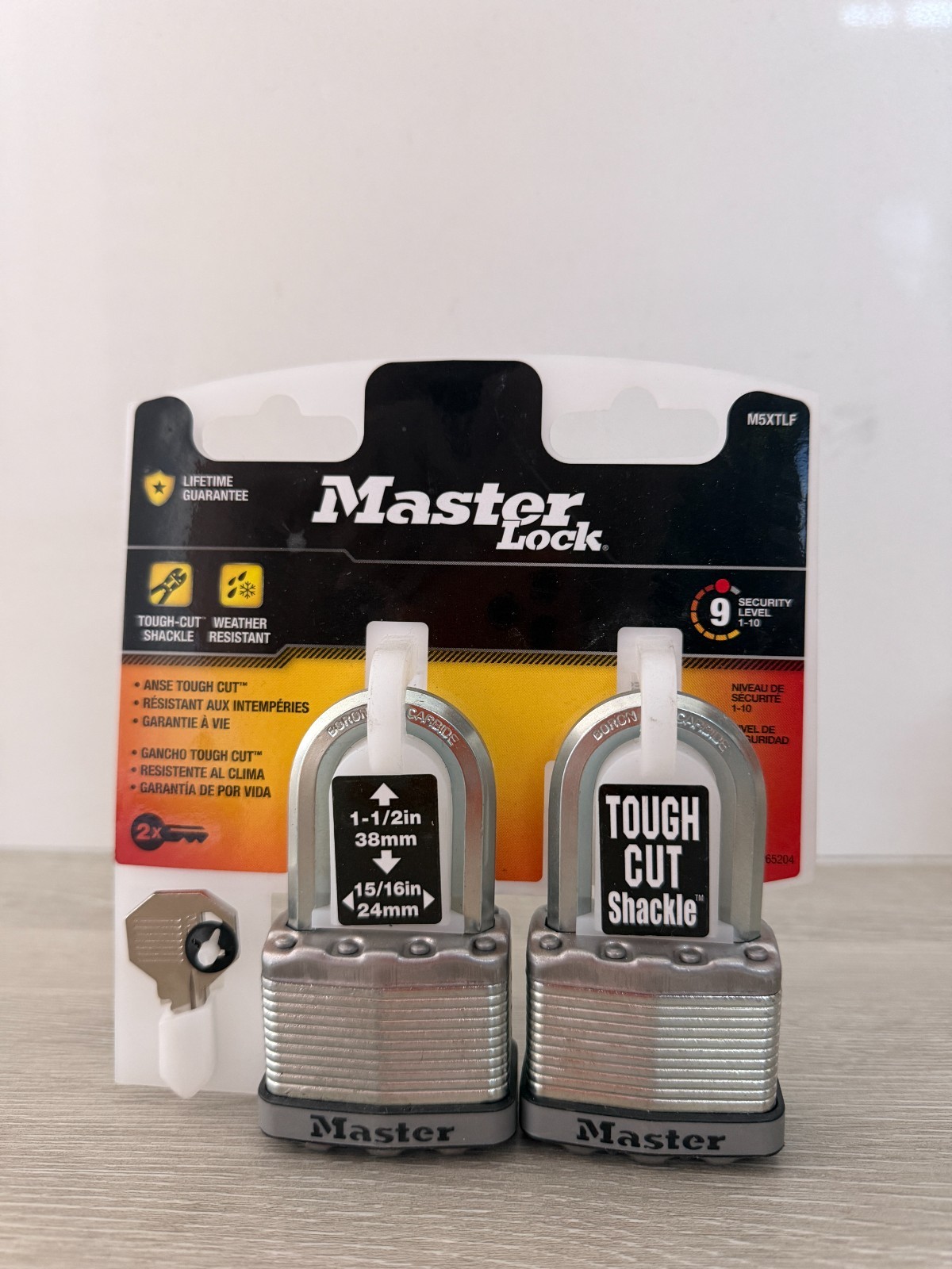 Master Lock M5XTLF Magnum Keyed Padlock 2 Pack Tough-Cut Boron Shackle New