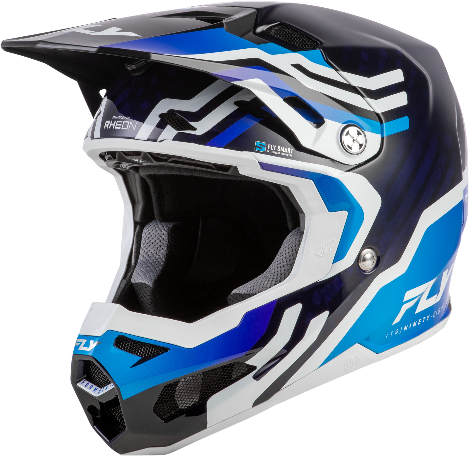 Fits Formula S Carbon Byte Helmet Blue Carbon/Blue/White Lg