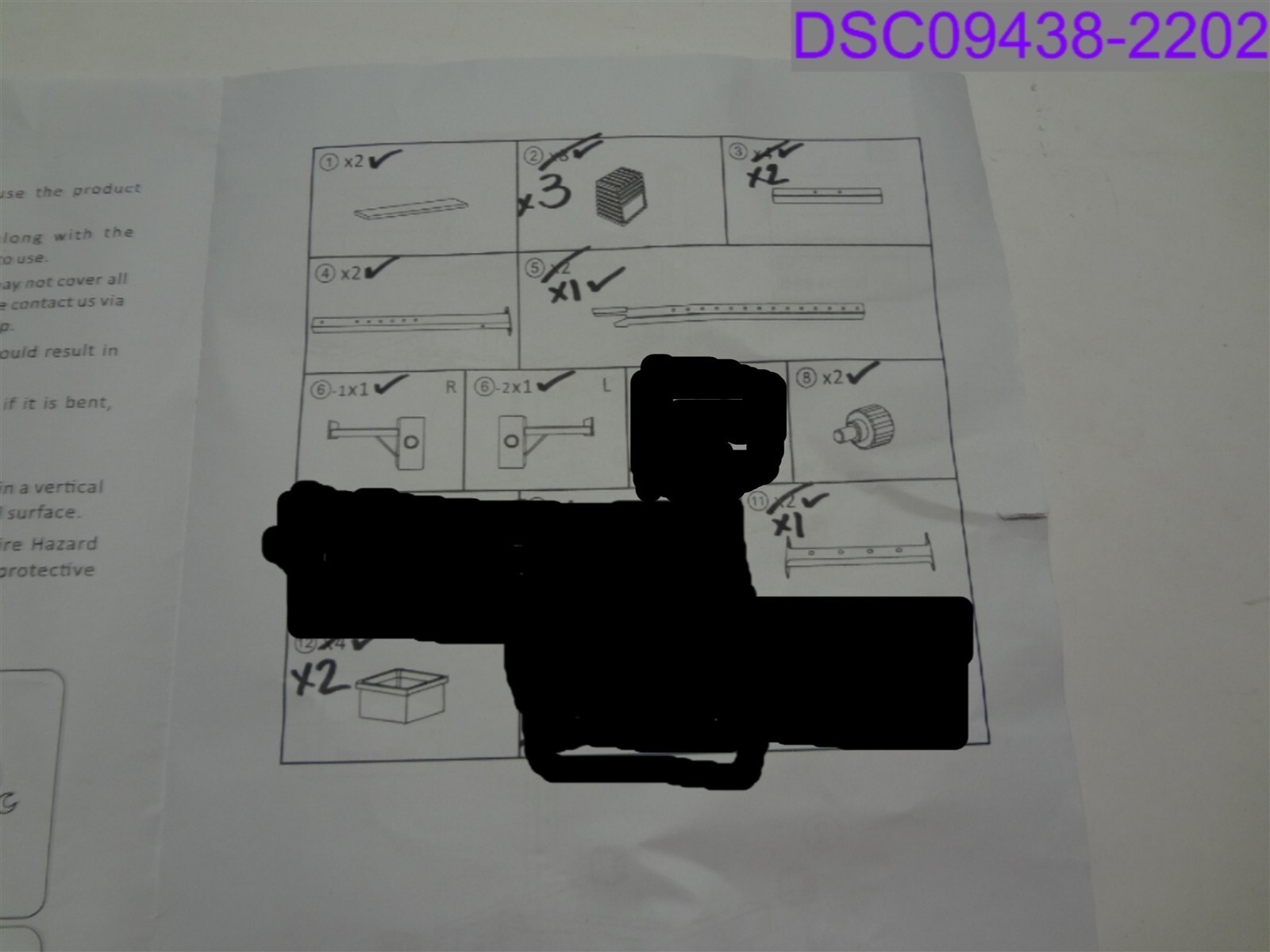 Incomplete Set Yaheetech Exercise Barbell Rack P/N 610200