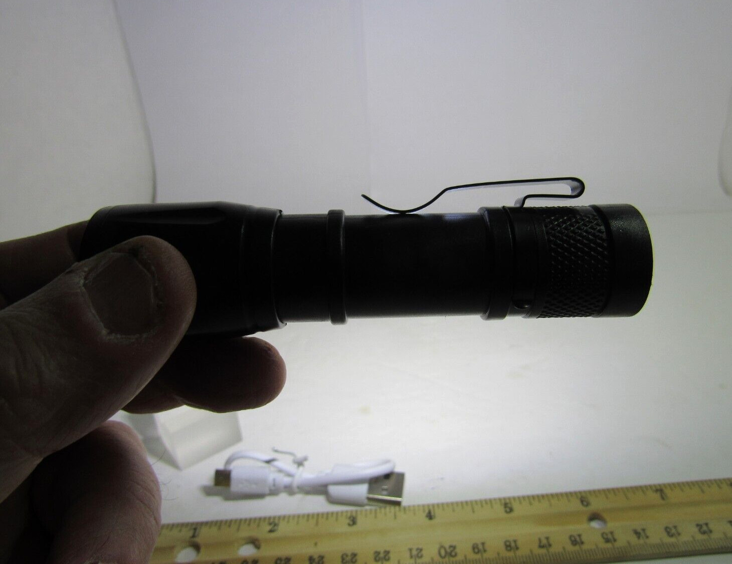 Mini USB charged pocket flashlight, 5 FUNCTIONS, LIGHTWEIGHT, DURABLE, BRIGHT