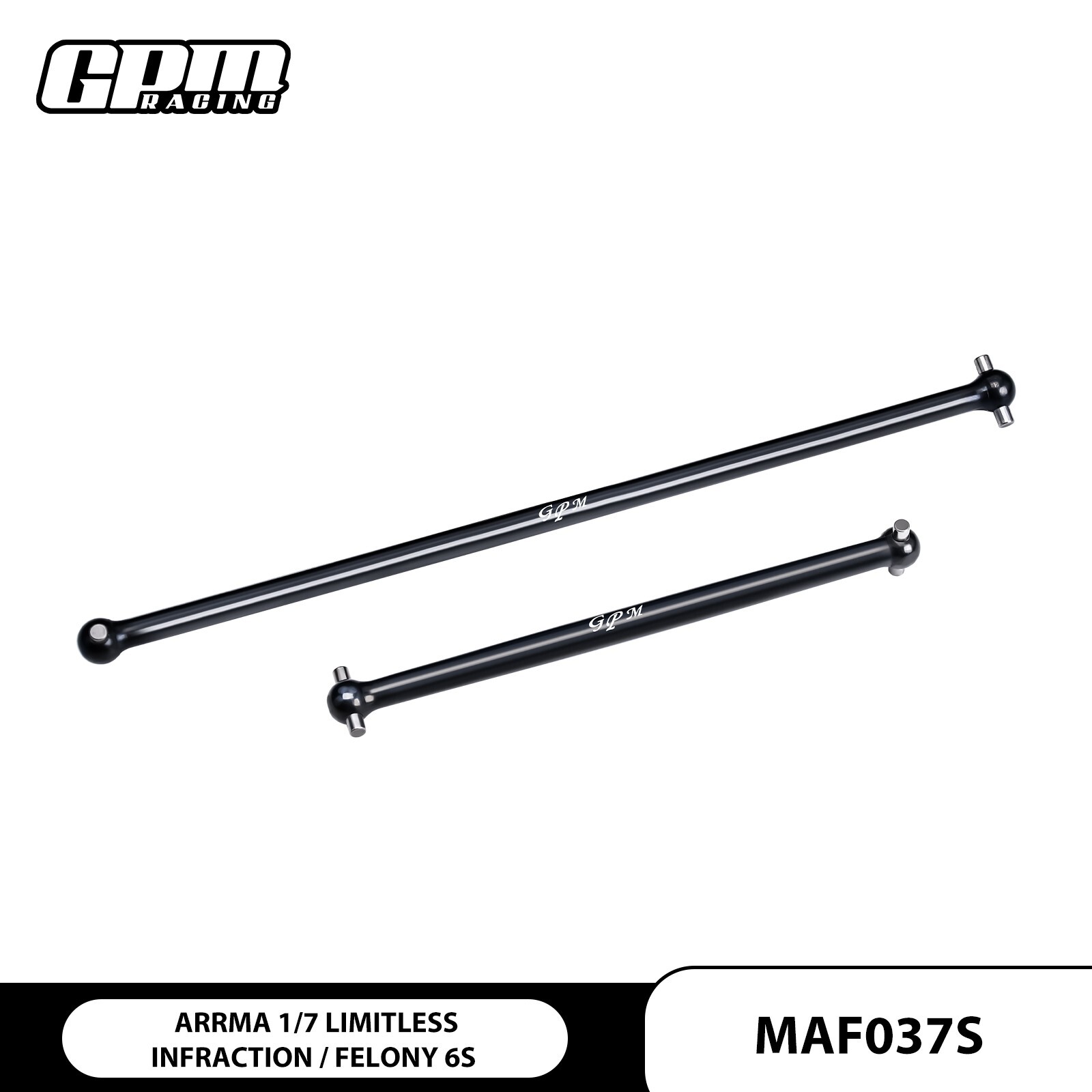 GPM 4140 Carbon Steel Dogbone ARRMA 1/7 Limitless 6S/8S Infraction 6S V2 Felony