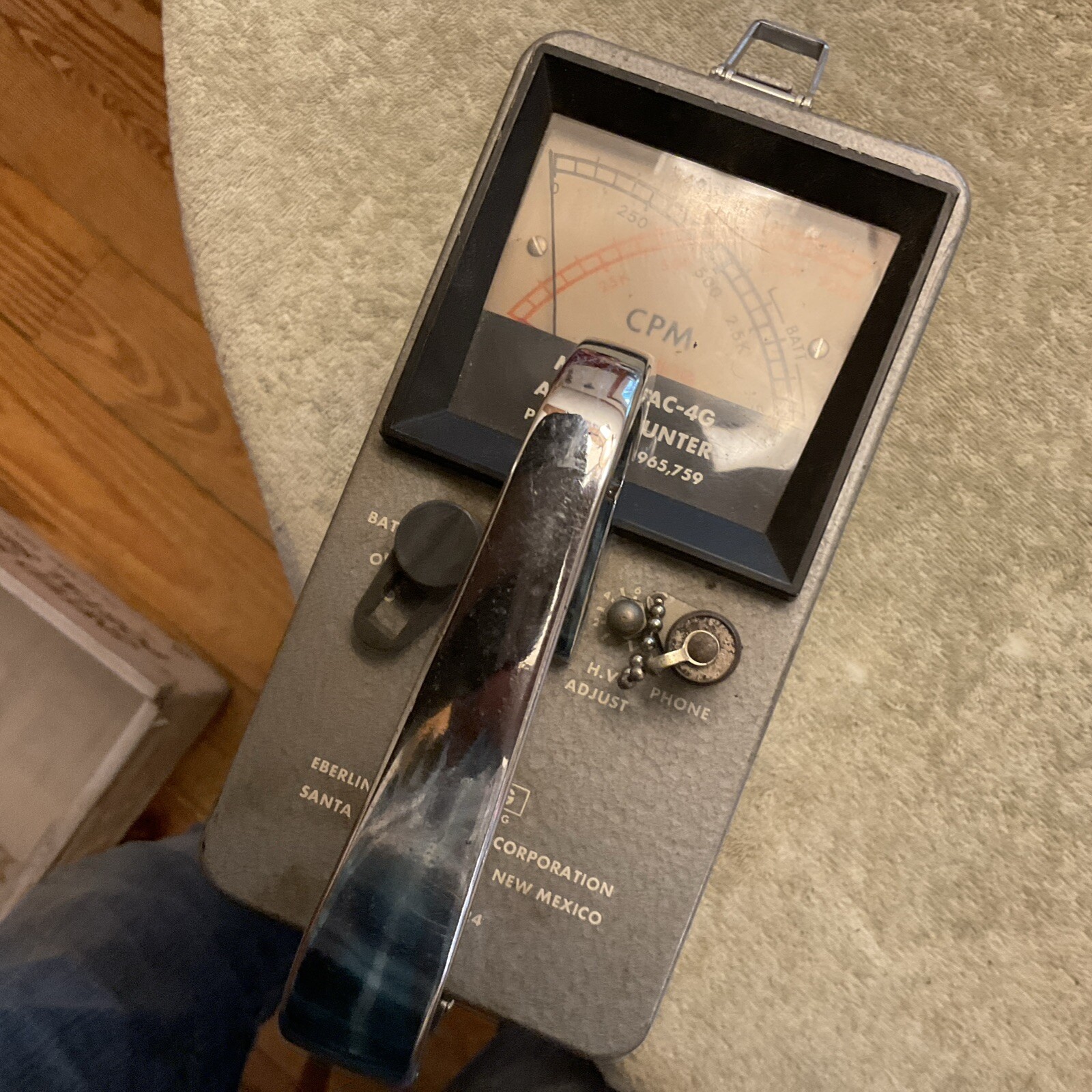 Eberline Radiation Detector PAC-4G Untested As Is