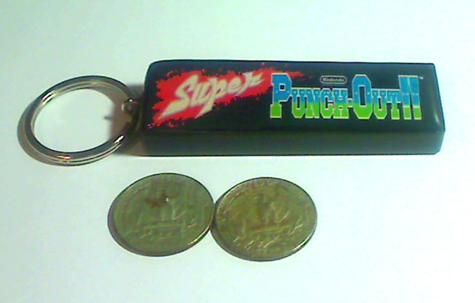 Super Punch-Out Arcade Marquee Coin Door accessory Keychain