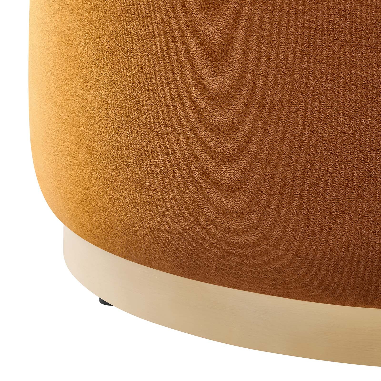 Modway Large 29" Round Performance Velvet Upholstered Ottoman