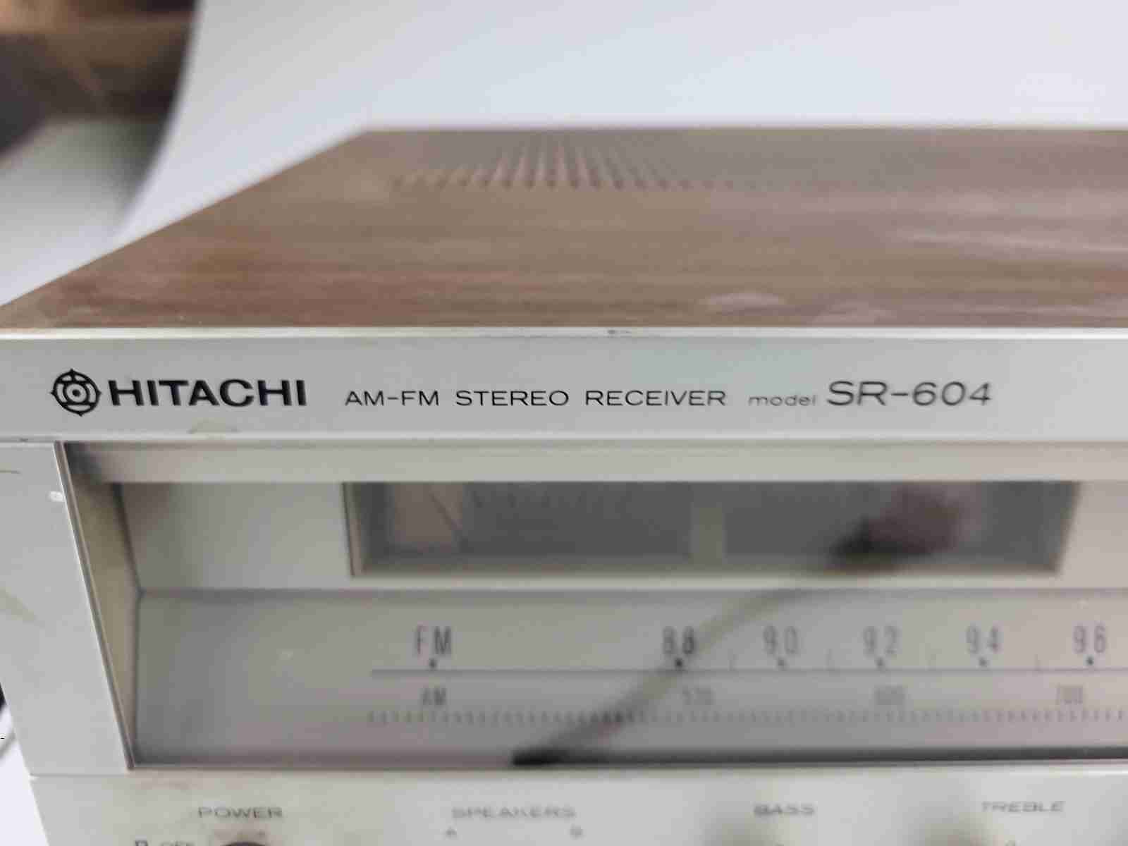 Hitachi SR-604 Stereo Receiver - Tested Working