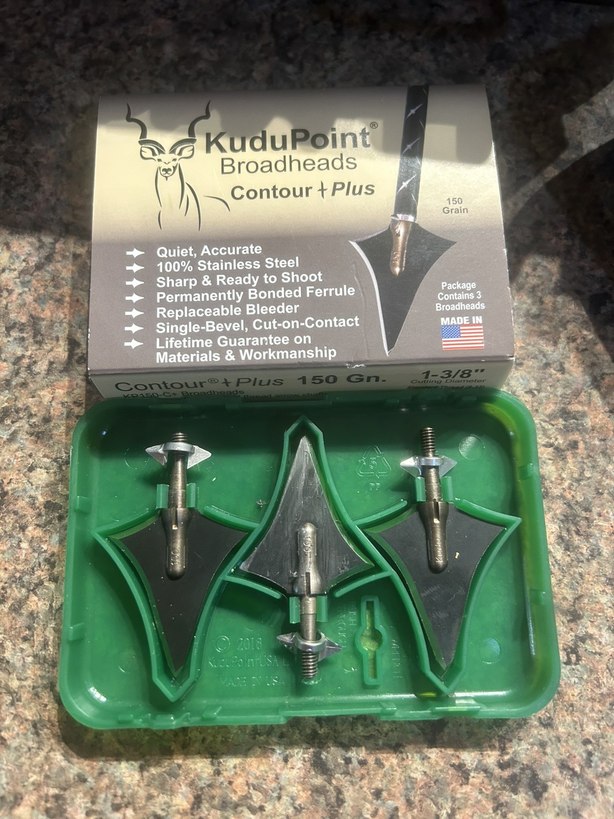 Kudu Point Contour Plus 150 Grn Broadheads