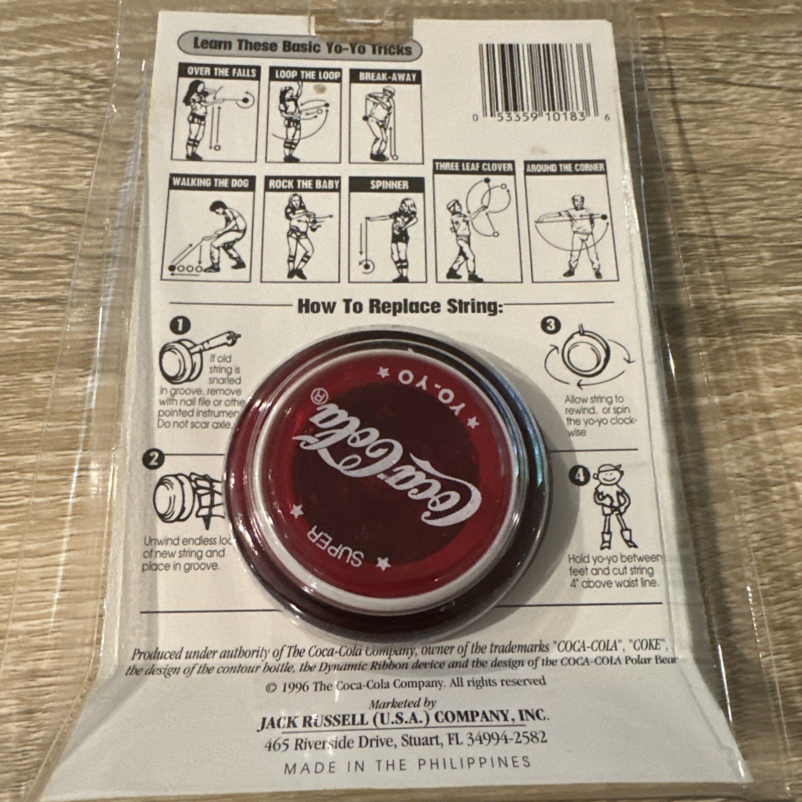 1990 Red Coca Cola Yoyo Clear