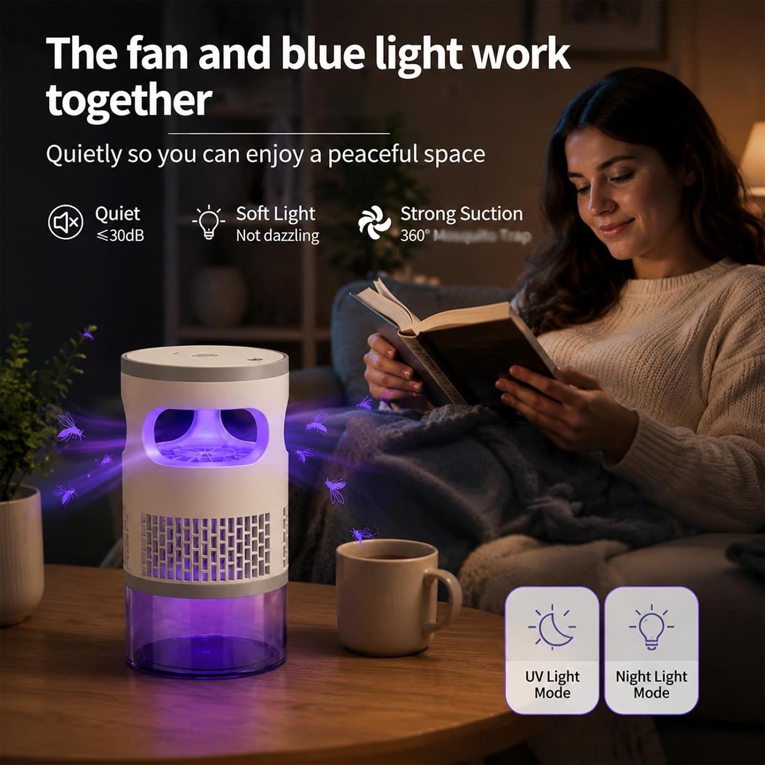 Electric Mosquito Insect Fly Bug Zapper Killer LED Light Trap Lamp Rechargeable