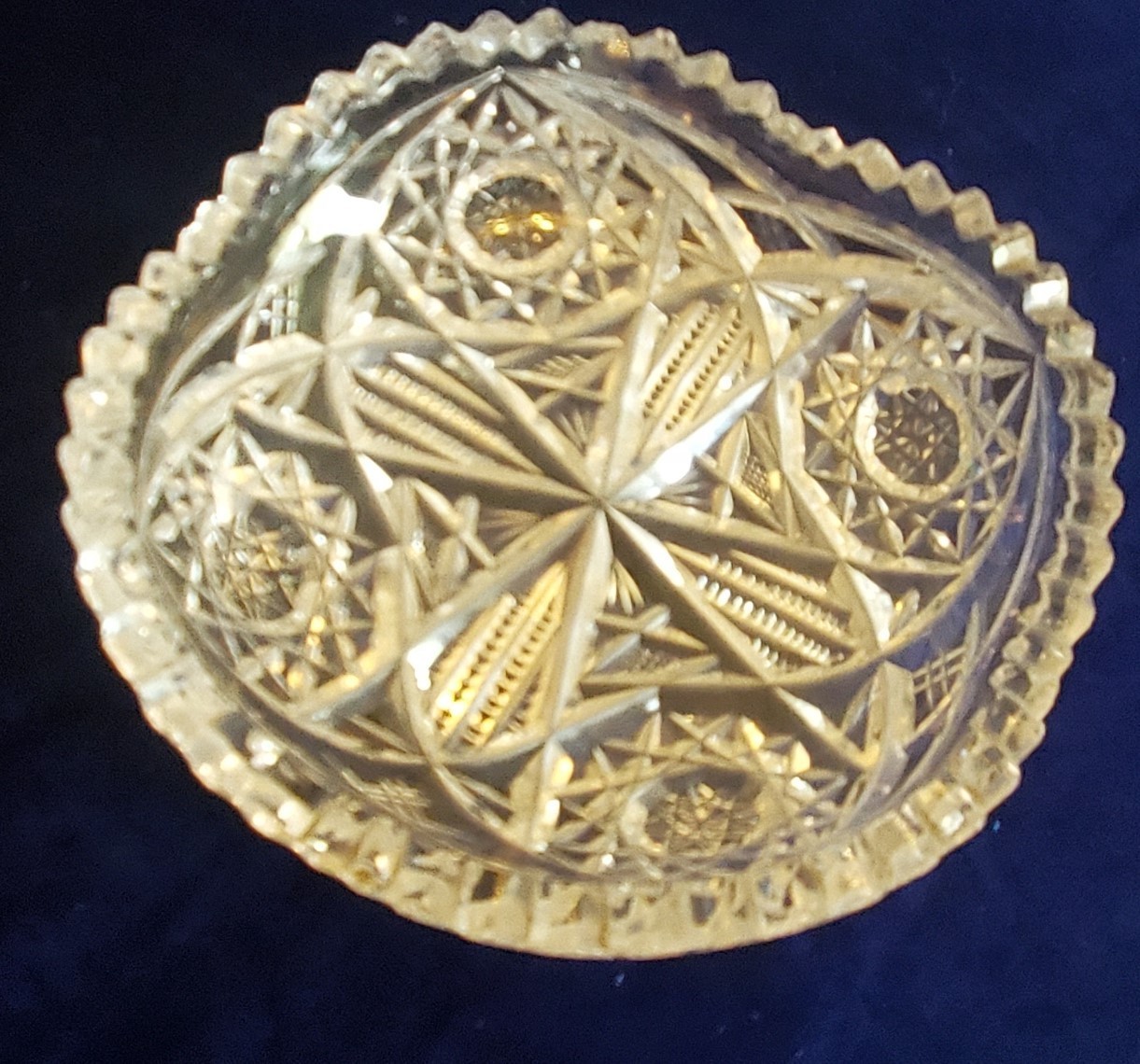 American Brilliant Cut Glass Candy Dish