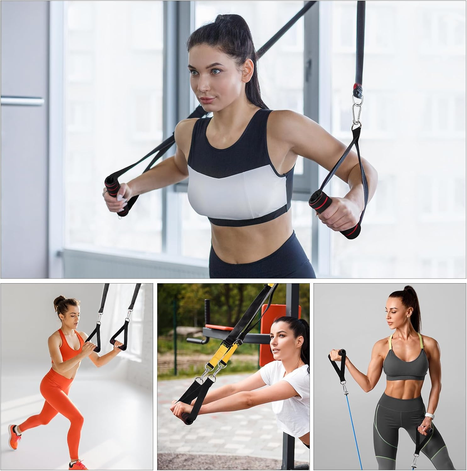 Exercise Handle, Resistance Bands Handle, Replacement Handle Attachments for Cab