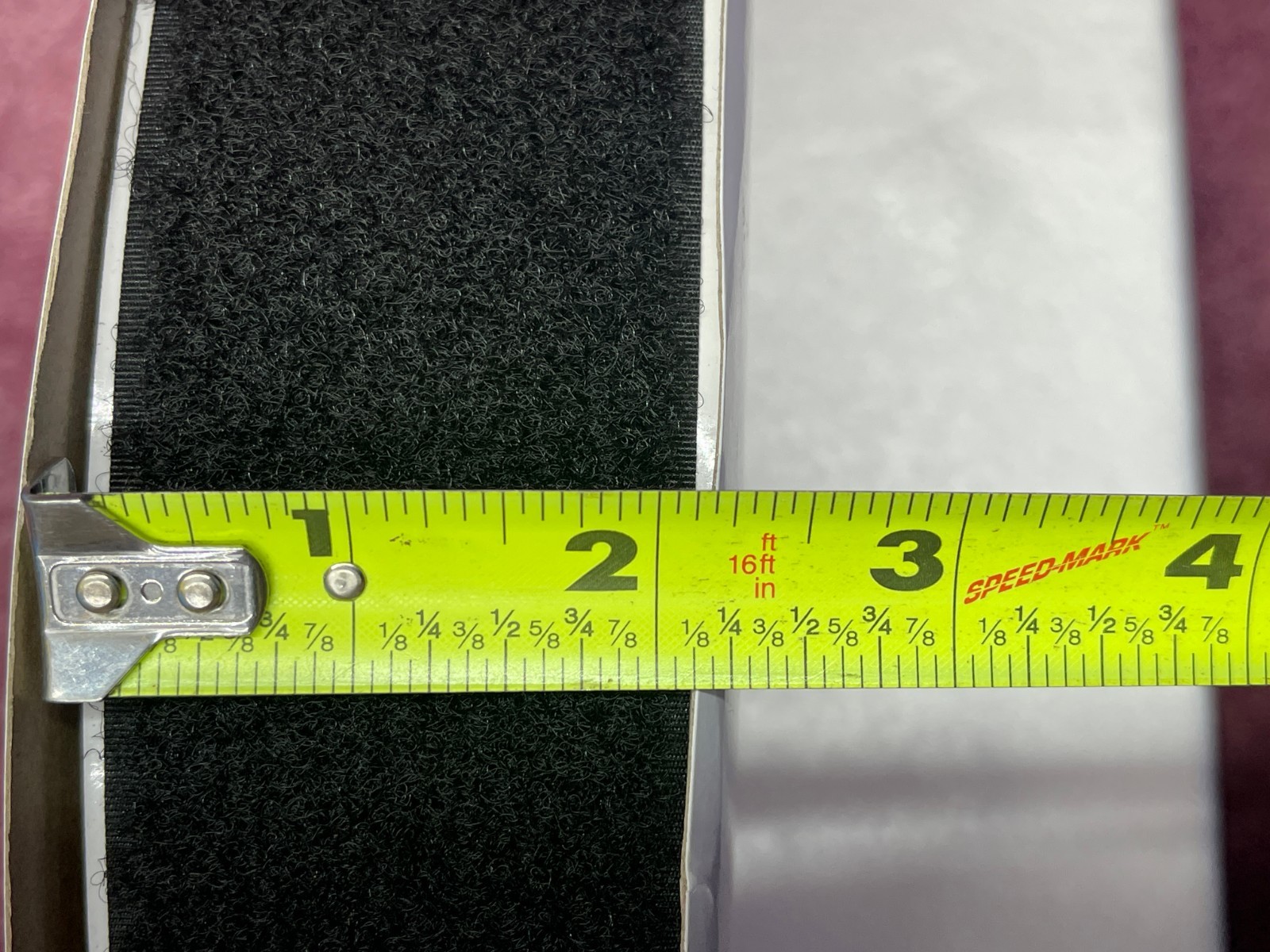 2 inch x 75 foot Black Adhesive Loop Side Only Tape for Hook & Loop