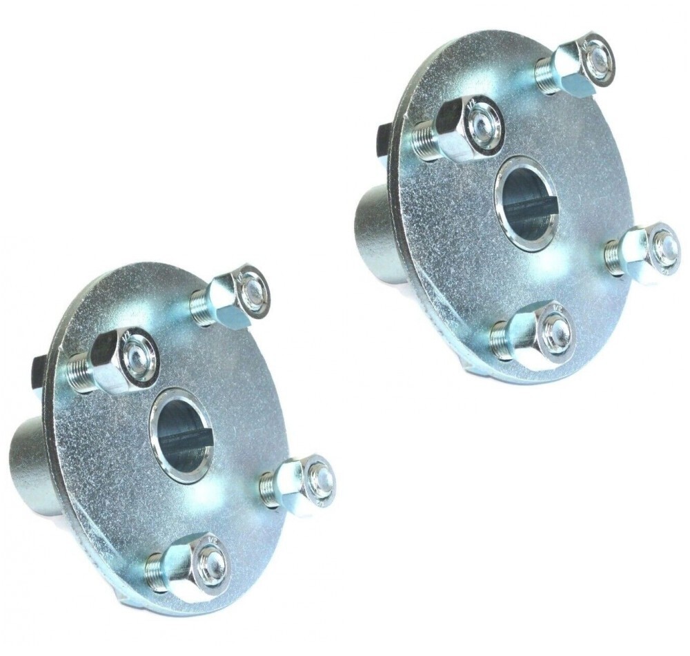 (2) 4" x 4" Lug 1" Live Axle Hubs for gokartsupply 2289 BMI KAZ2289 Go Kart Cart