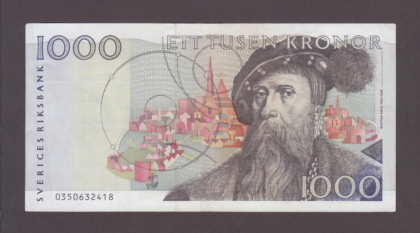 SWEDEN P.60-2418  1000 KRONOR (199)0  VF+  WE COMBINE   2604
