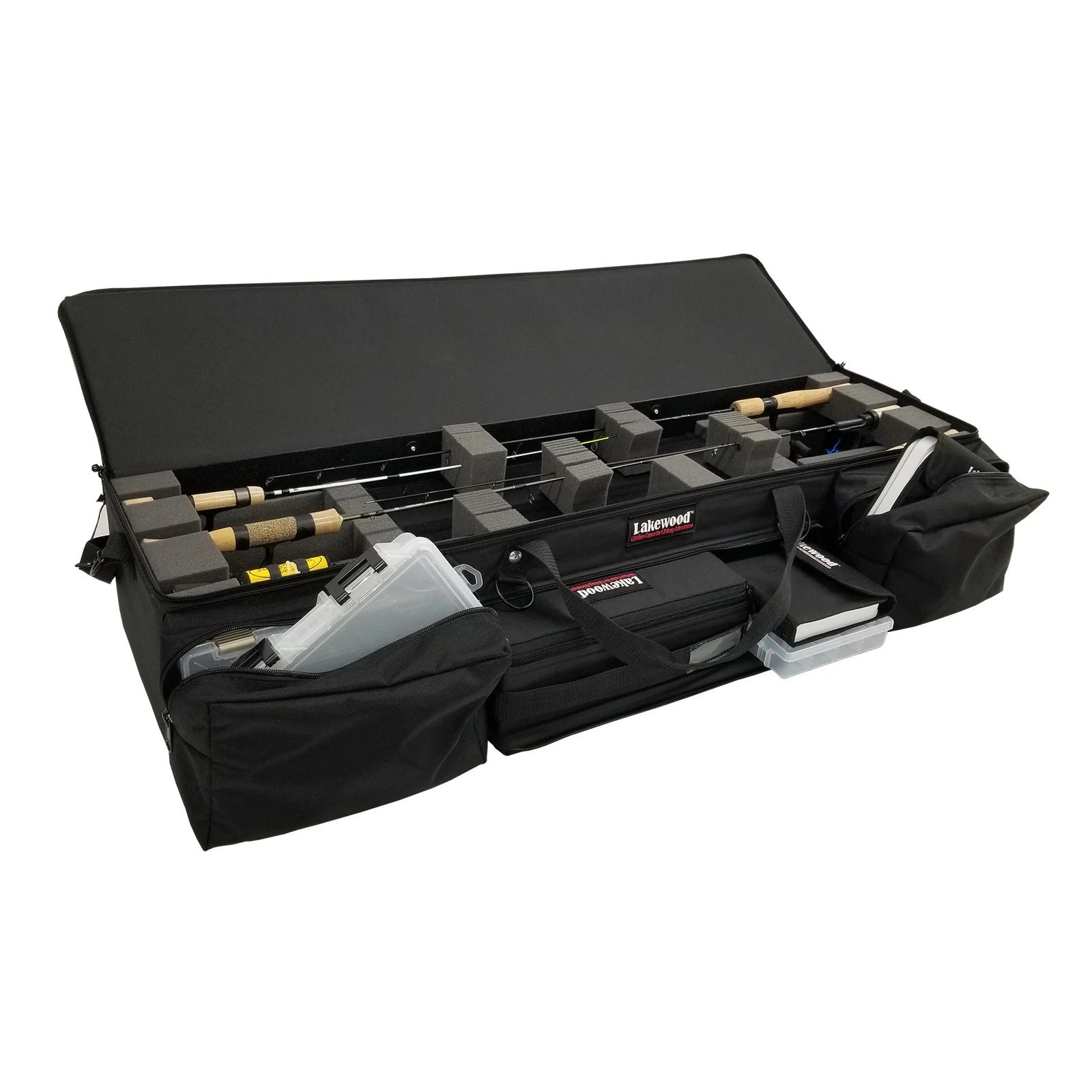 Lakewood The Greenback Ice Rod Case 45” L x 12” W x 8” H - Black