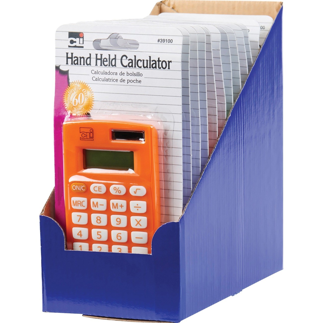 Charles Leonard 39100ST 8-Digit Hand Held Calculator Assorted