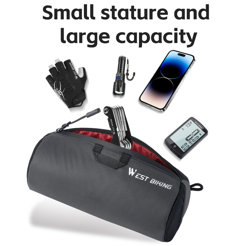 Bicycle Handlebar Mountain Road Bike Storage Bag Reflective with Shoulder Strap
