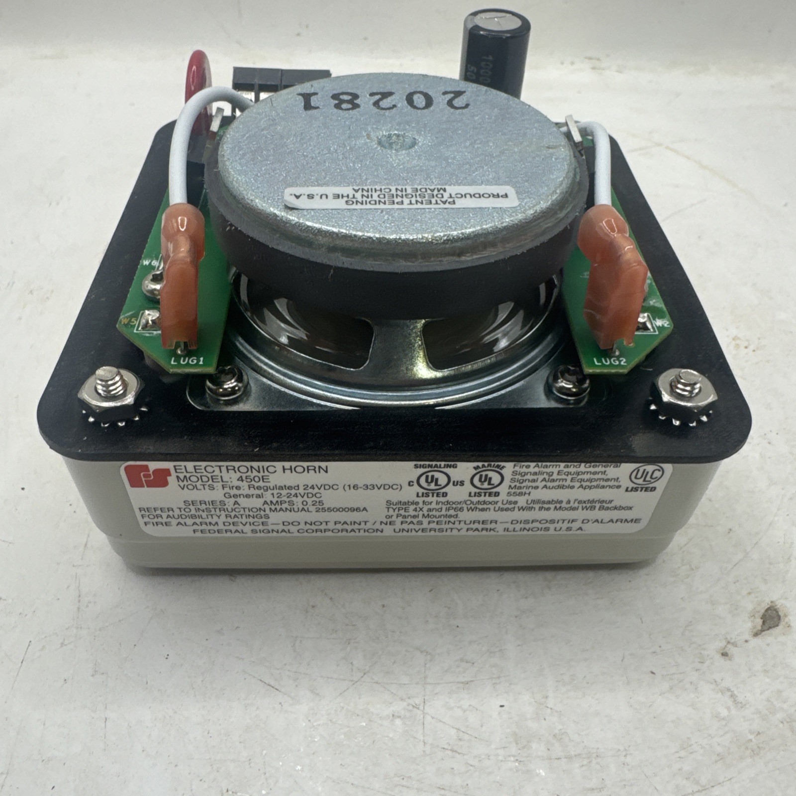Federal Signal 450E-024 Electronic Horn | 24VDC | Series A | Ship From USA