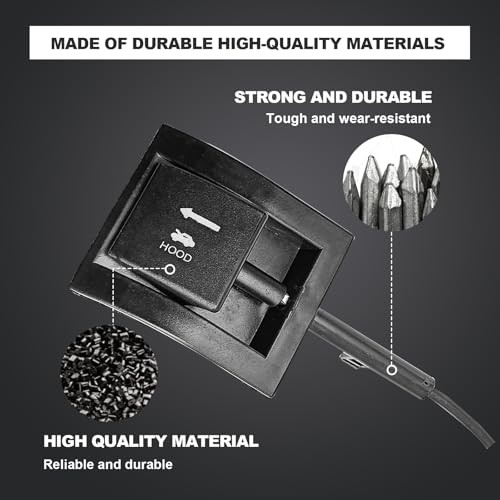 Hood Latch Release Cable Assembly with Handle, Compatible with Bronco F150
