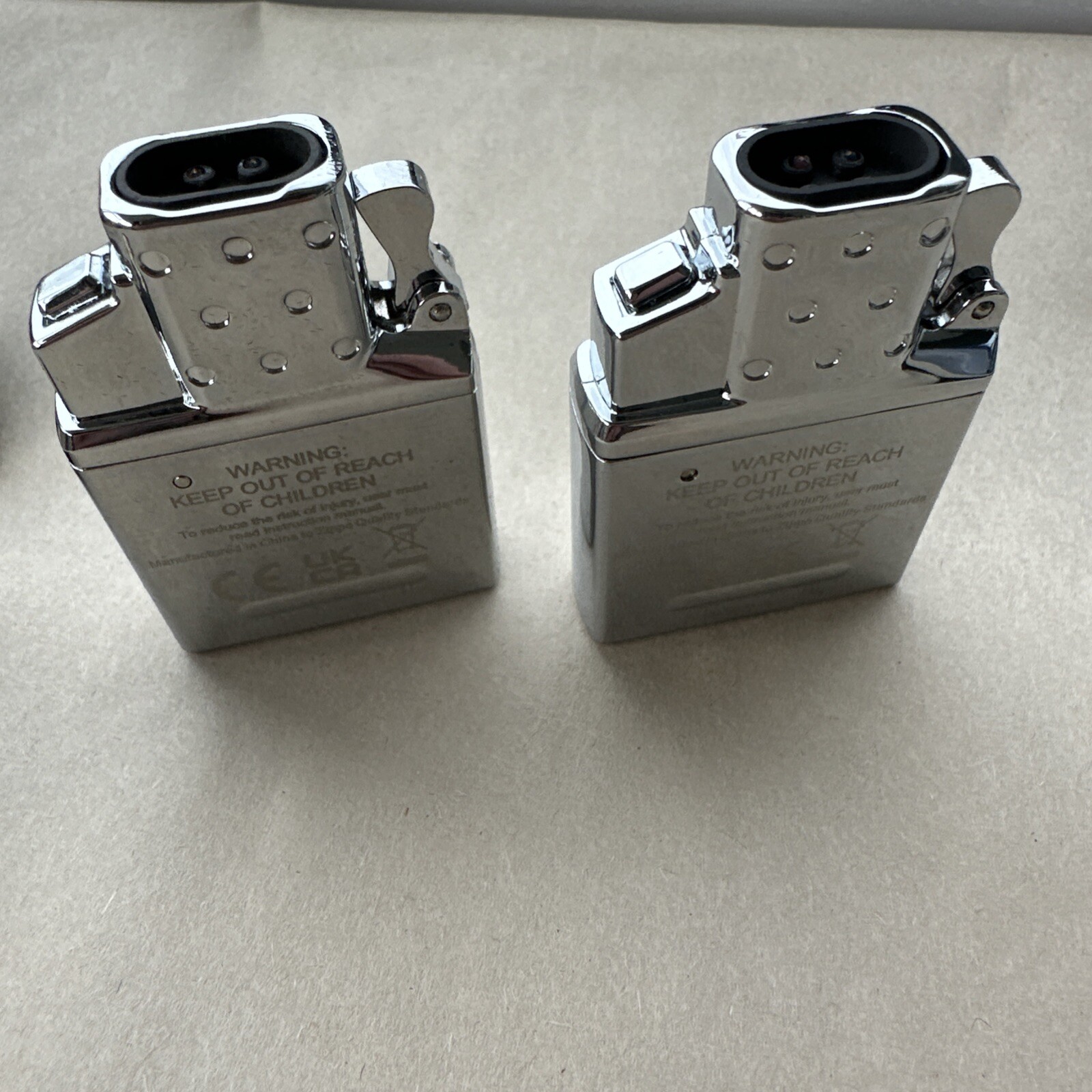 2 X Zippo Arc Lighter Insert. NEW UNUSED.