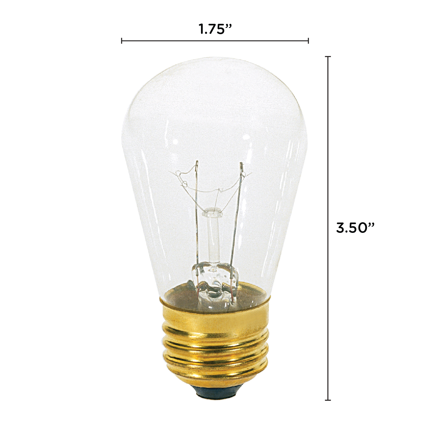 20 Pack CLEAR Patio String Light Sign Bulb 120V 11W S14 Medium E26 Base 11S14/CL