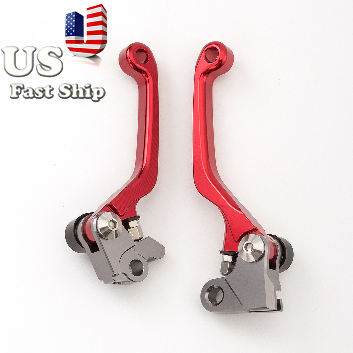 FXCNC Dirtbike Pivot Brake Clutch Levers For CRF450R 2004-2006 CRF250R 2004-2006