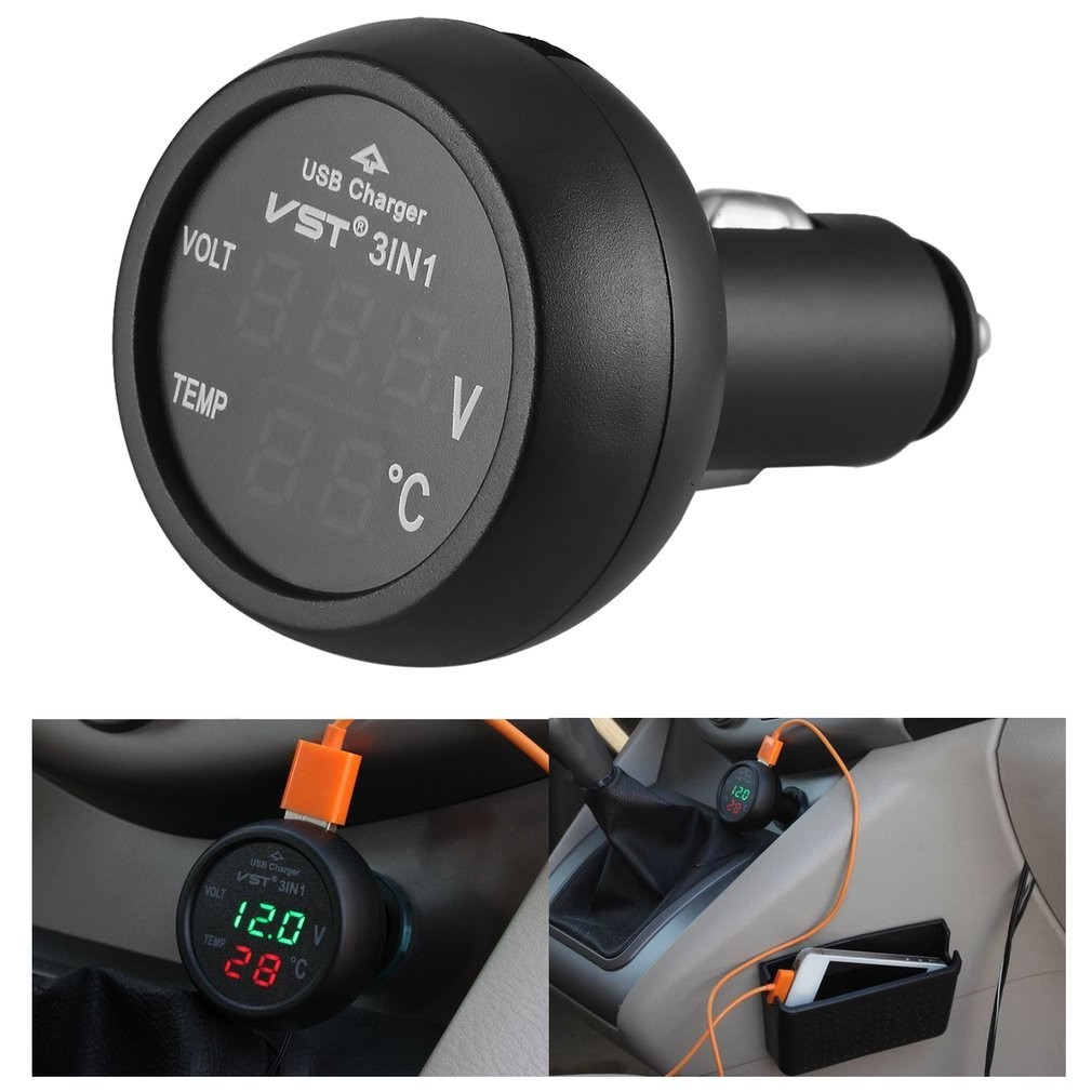 New Practical Voltmeter for CHARGER VST-706 Cigarettes Lighters LED Digital