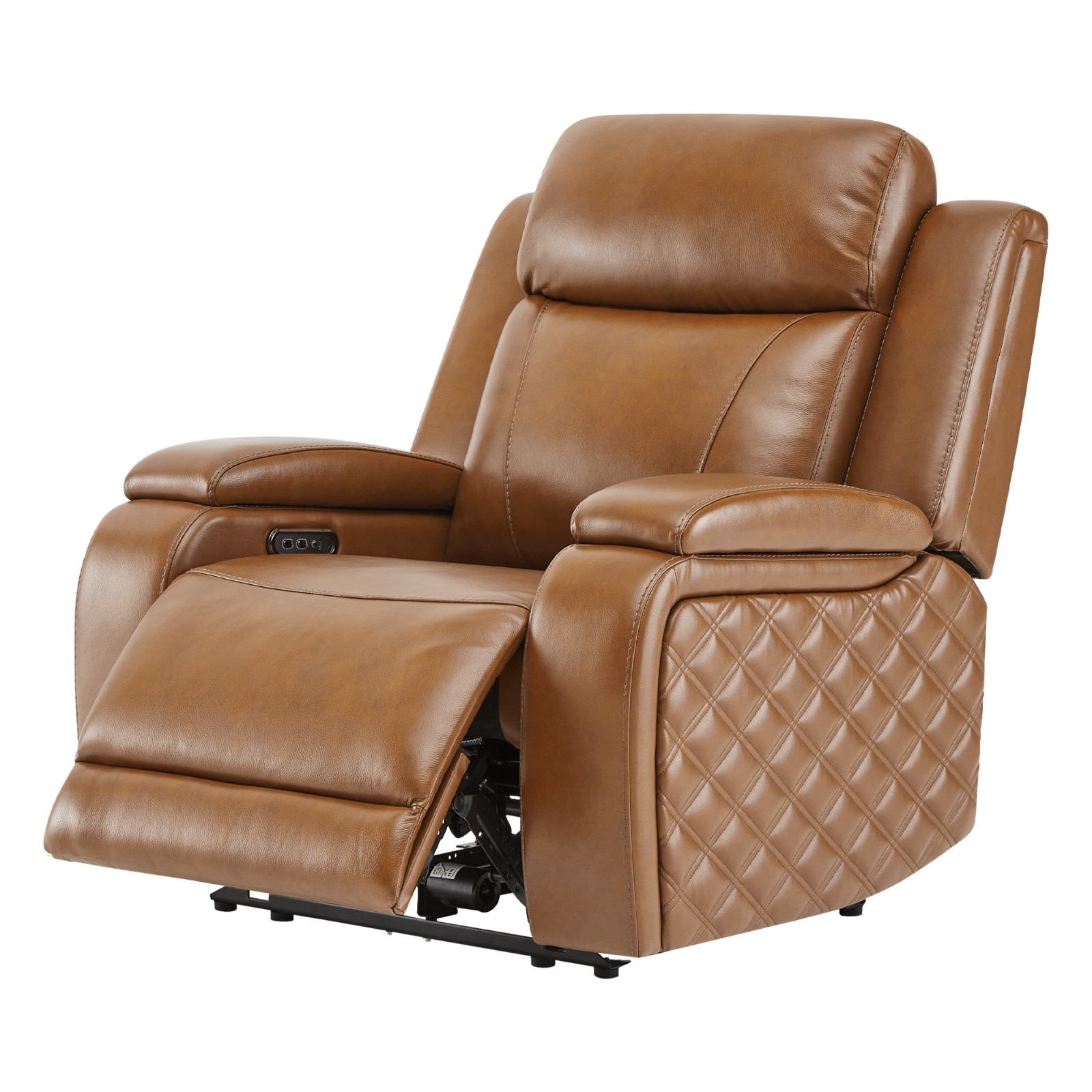 CHITA Genuine Leather Power Recliner Chairs, Zero Gravity Recliner  w/ Headrest