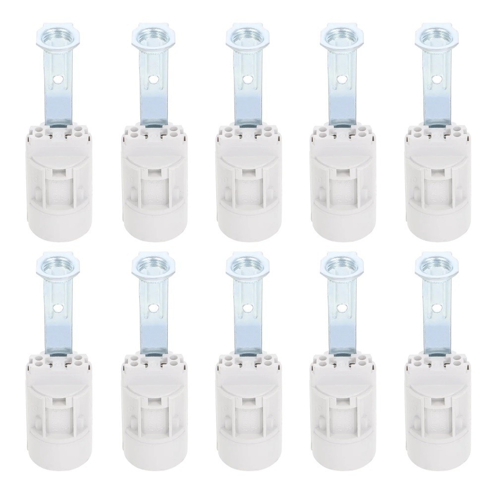 10 E14 Lamp Sockets Compatible with LED and Dimmable Bulbs Plastic Light Parts