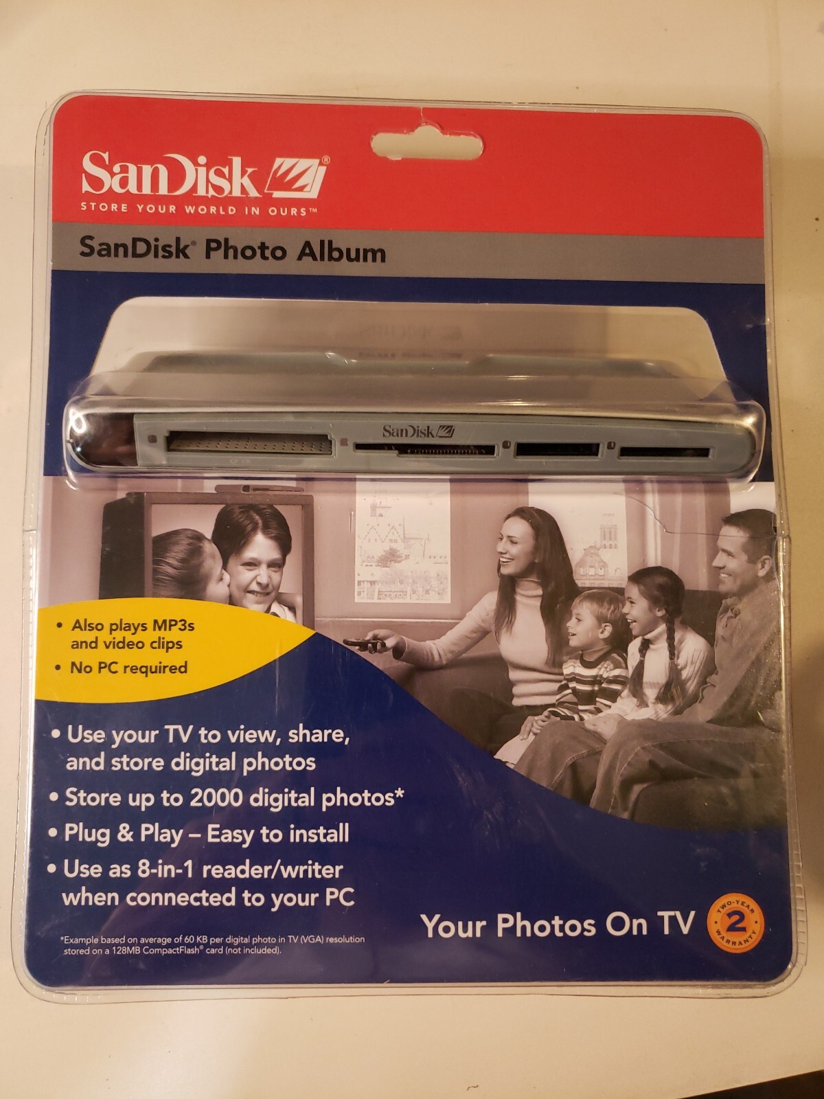 SANDISK Shoot & Store Digital Photo Album/Card Reader SDV2-A (View Photos on TV)