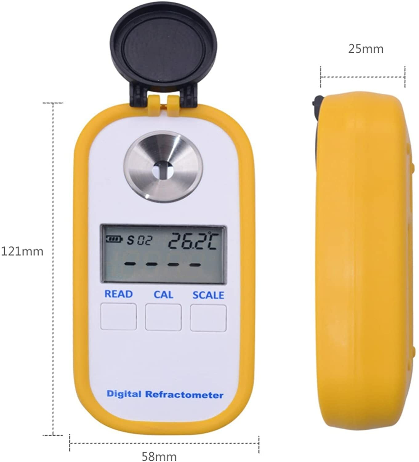 Digital Alcohol Refractometer Wine Refractometer for Beer Wine Crops Fruit