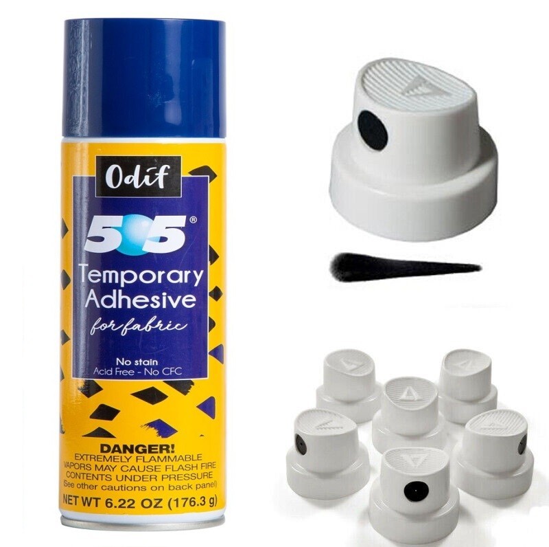 5 Spray Caps for Odif USA 505 Spray and Fix Temporary Fabric Adhesive - NO CAN