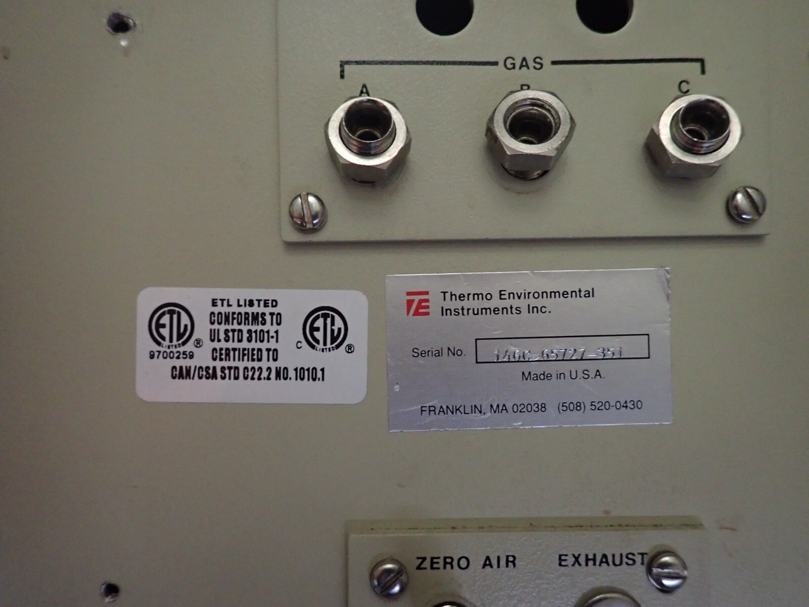 Thermo Environmental Instruments 146C Dynamic Gas Calibrator