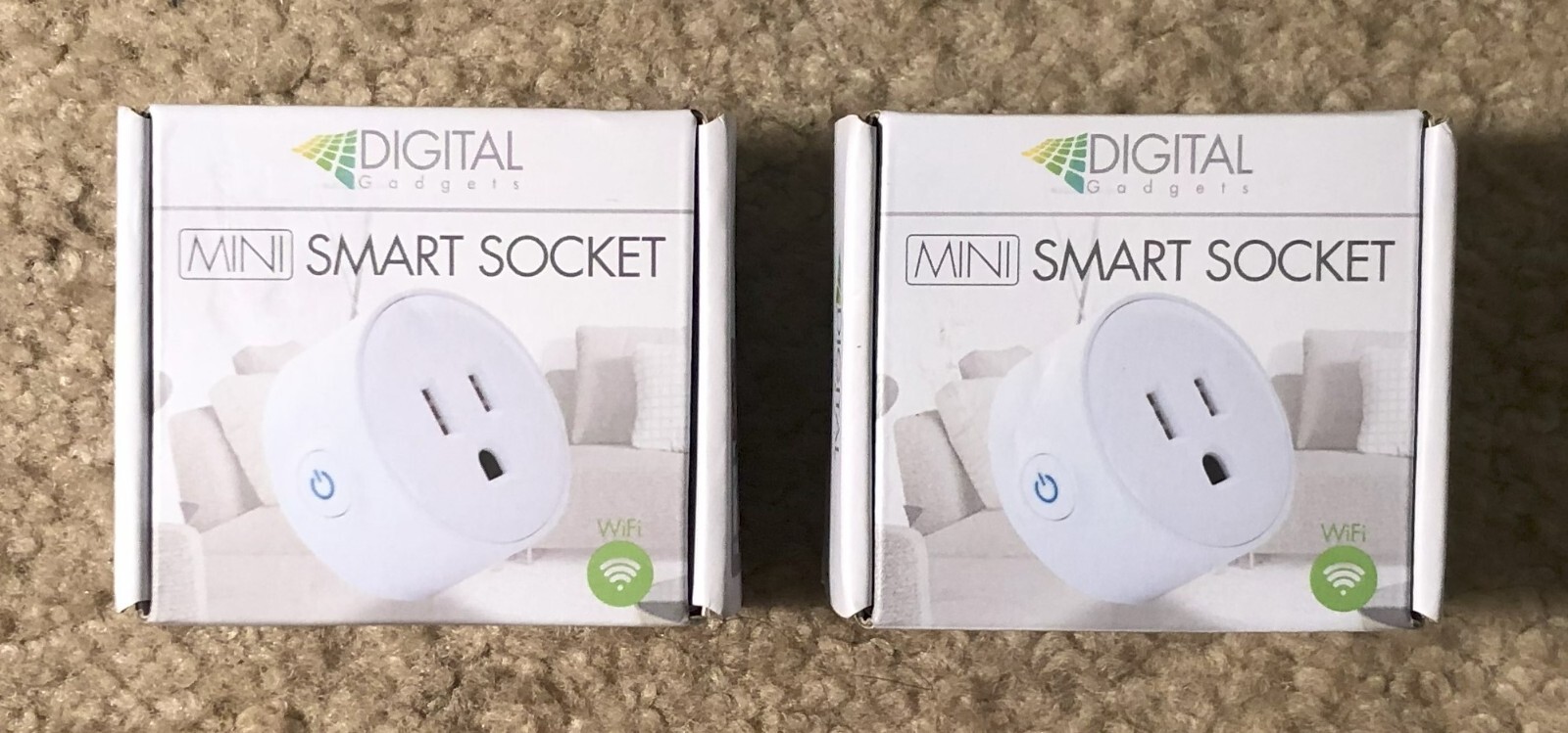 2 Mini Smart Socket Plugs Wi-Fi Outlet - Works with Alexa & Google Home - NEW