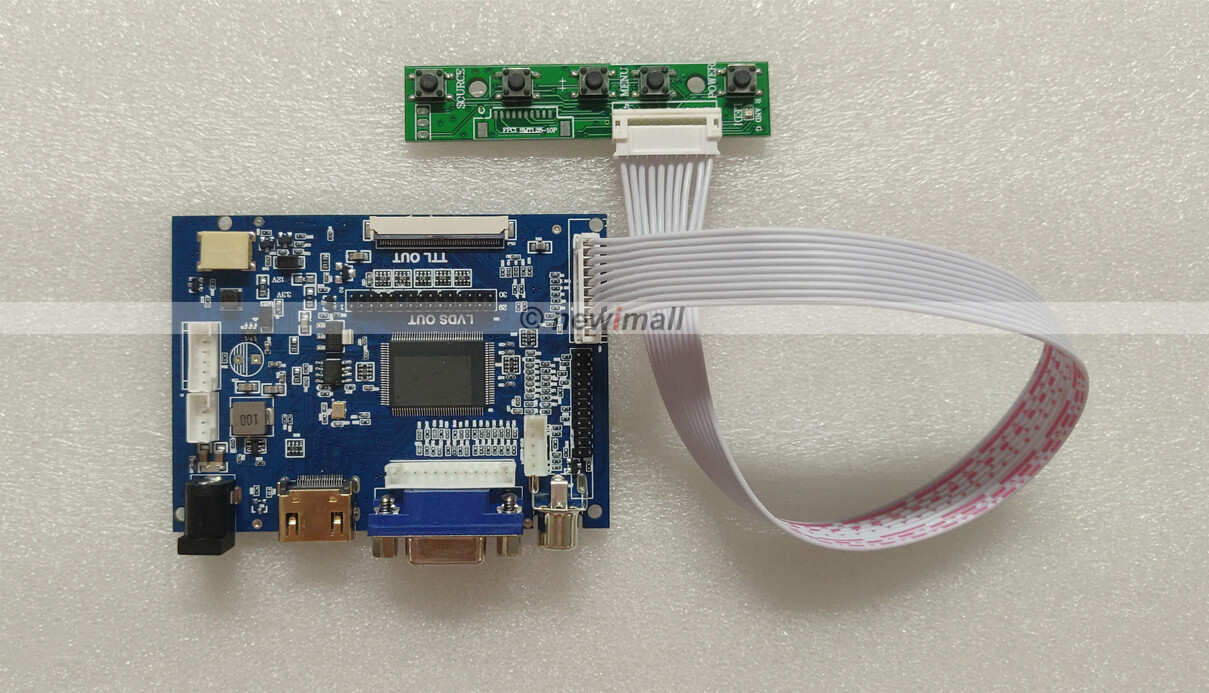 HDMI VGA 2AV LCD Controller Board For 7" AT070TN90 AT070TN92 AT070TN94 LCD Panel