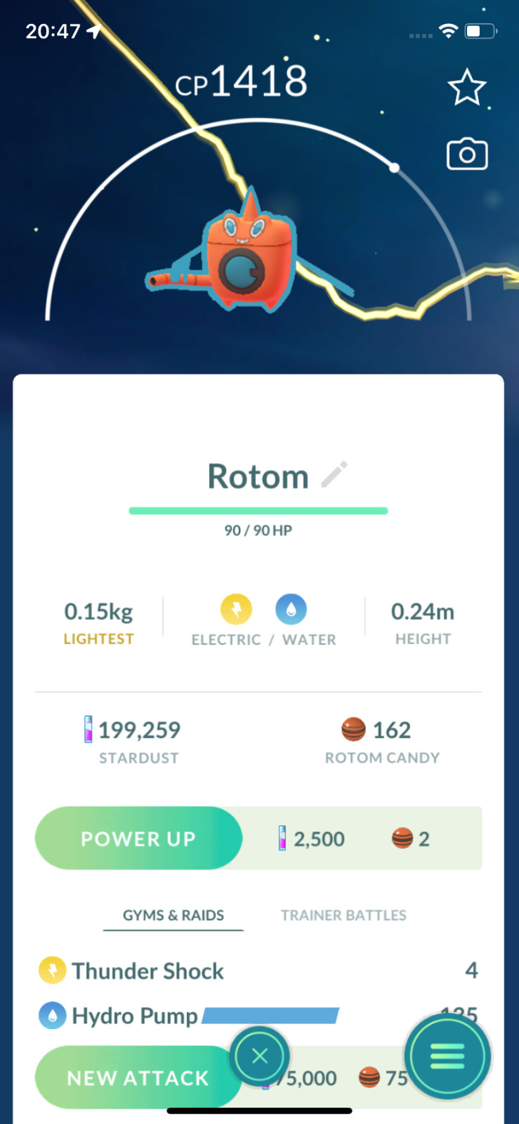 #479 Wash Rotom ! Same Day Shippment or Next Day Guaranteed