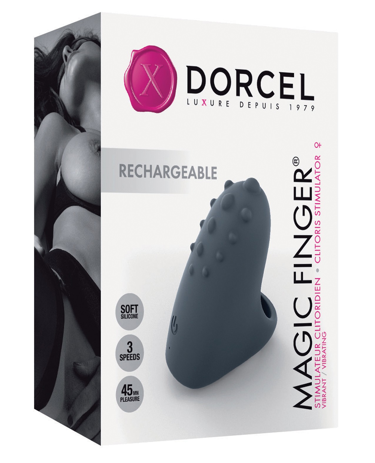 Clitoral Finger Vibrator USB Rechargeable Multi-Speed Textured Dorcel Magic