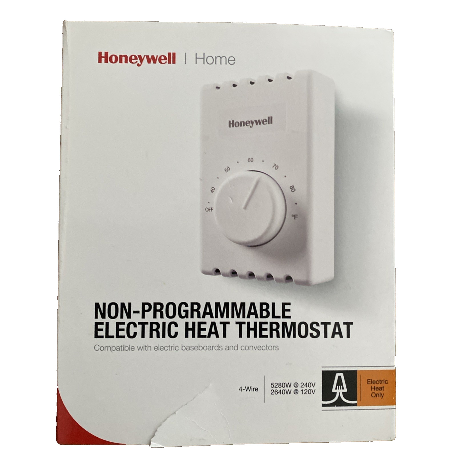 Honeywell CT410A Non-Programmable Electric Heat Thermostat