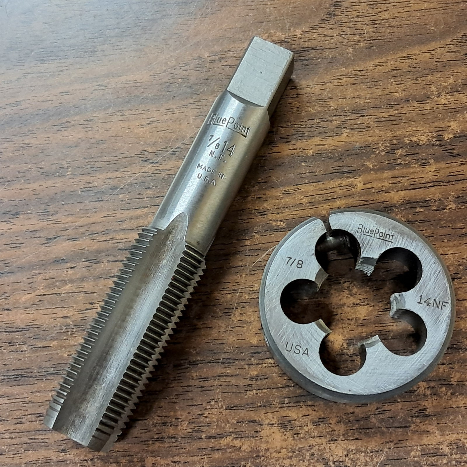 Vintage Blue Point (Snap On)  7/8-14 Tap & Die NF National FINE FREE SHIPPING